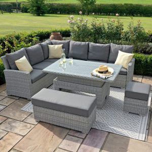 Ascot Corner Dining Sofa Set Rising Table